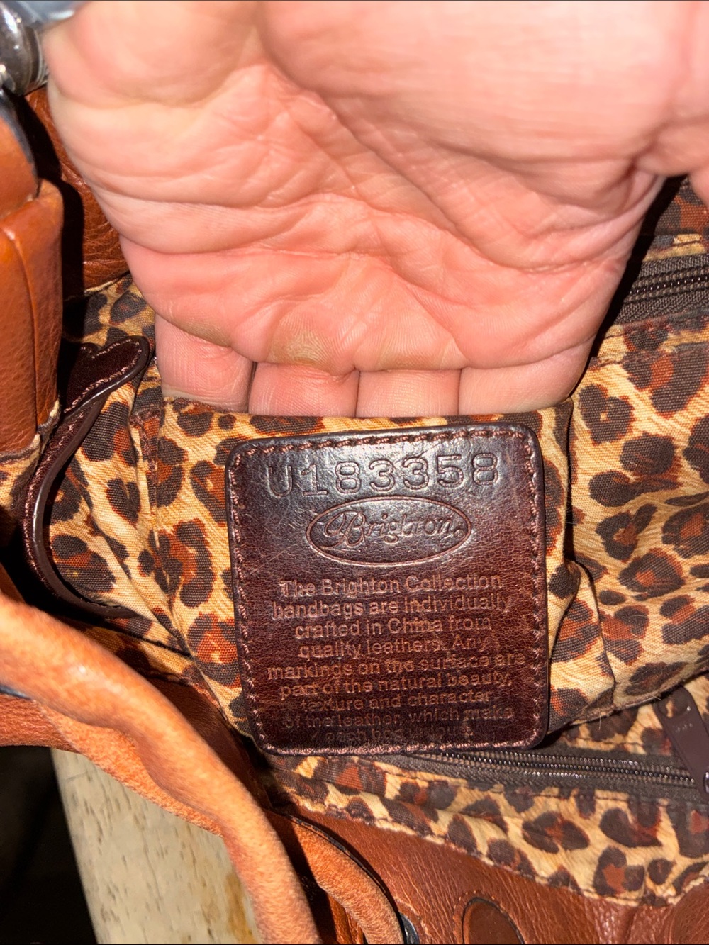 Brighton Black Leather Bucket Hobo with Brown Trim - Picture 2 of 9